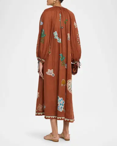 ALÉMAIS Laurence Tie-Front Maxi Dress | Thumbnail 3 ALÉMAIS Laurence Tie-Front Maxi Dress | Thumbnail 3
