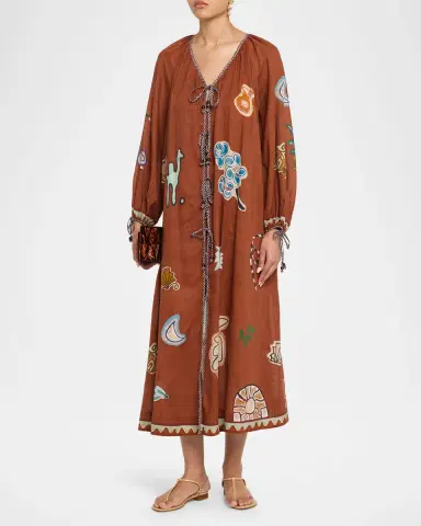 ALÉMAIS Laurence Tie-Front Maxi Dress | Thumbnail 4 ALÉMAIS Laurence Tie-Front Maxi Dress | Thumbnail 4
