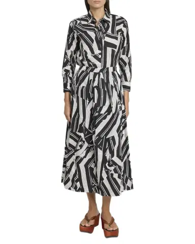 Dries Van Noten Soni Abstract-Print Pleated Cotton Midi Skirt | Thumbnail 1 Dries Van Noten Soni Abstract-Print Pleated Cotton Midi Skirt | Thumbnail 1