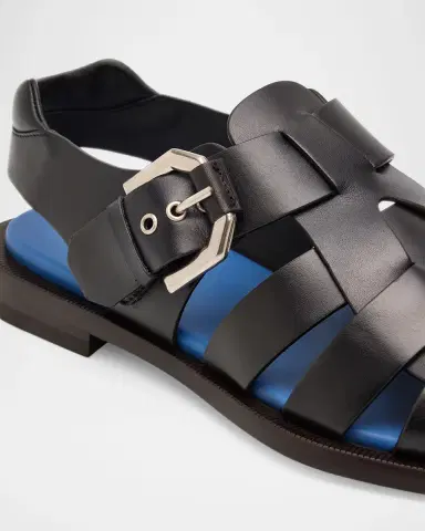 Lanvin Men's Leather Pointed-Toe Gladiator Sandals | Thumbnail 5 Lanvin Men's Leather Pointed-Toe Gladiator Sandals | Thumbnail 5