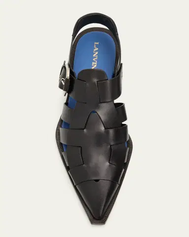 Lanvin Men's Leather Pointed-Toe Gladiator Sandals | Thumbnail 6 Lanvin Men's Leather Pointed-Toe Gladiator Sandals | Thumbnail 6