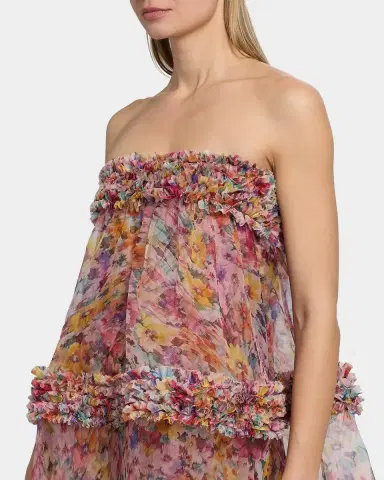 Zimmermann Luna Ruffle Bandeau Gown | Thumbnail 4 Zimmermann Luna Ruffle Bandeau Gown | Thumbnail 4