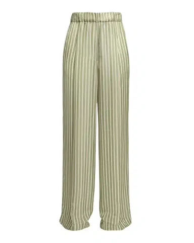 Dries Van Noten Striped Cupro Wide-Leg Pull-On Pants | Thumbnail 1 Dries Van Noten Striped Cupro Wide-Leg Pull-On Pants | Thumbnail 1
