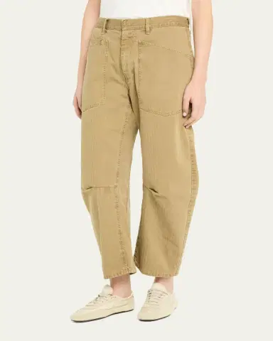 Nili Lotan Shon Herringbone Barrel-Leg Ankle Pants | Thumbnail 4 Nili Lotan Shon Herringbone Barrel-Leg Ankle Pants | Thumbnail 4