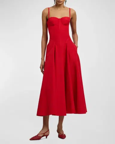 Ralph Lauren Collection Marigot Cotton-Blend Poplin Day Dress | Thumbnail 4 Ralph Lauren Collection Marigot Cotton-Blend Poplin Day Dress | Thumbnail 4