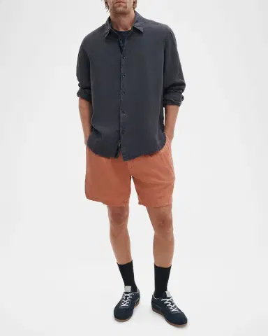 Rag & Bone Men 's Finch Linen Button-Down Shirt | Thumbnail 2 Rag & Bone Men 's Finch Linen Button-Down Shirt | Thumbnail 2