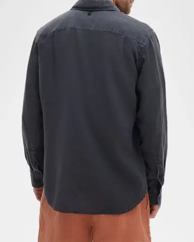 Rag & Bone Men 's Finch Linen Button-Down Shirt | Thumbnail 3 Rag & Bone Men 's Finch Linen Button-Down Shirt | Thumbnail 3