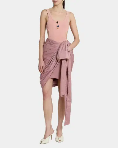 Chloé Technical Satin Mid-Length Wrap Skirt | Thumbnail 2 Chloé Technical Satin Mid-Length Wrap Skirt | Thumbnail 2