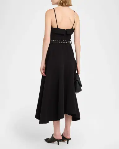 Ganni Future Twill Suiting Midi Dress | Thumbnail 3 Ganni Future Twill Suiting Midi Dress | Thumbnail 3