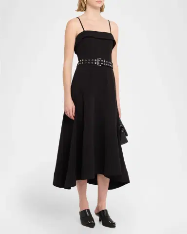 Ganni Future Twill Suiting Midi Dress | Thumbnail 4 Ganni Future Twill Suiting Midi Dress | Thumbnail 4