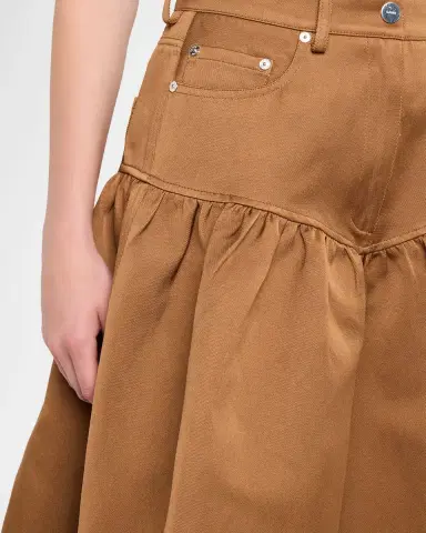 Ganni Duchesse Twill Midi Skirt | Thumbnail 5 Ganni Duchesse Twill Midi Skirt | Thumbnail 5