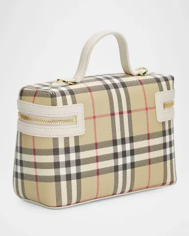 Burberry Check Leather Vanity Bag | Thumbnail 3 Burberry Check Leather Vanity Bag | Thumbnail 3