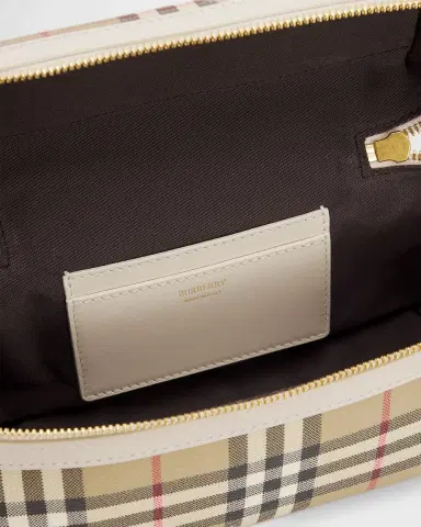 Burberry Check Leather Vanity Bag | Thumbnail 4 Burberry Check Leather Vanity Bag | Thumbnail 4