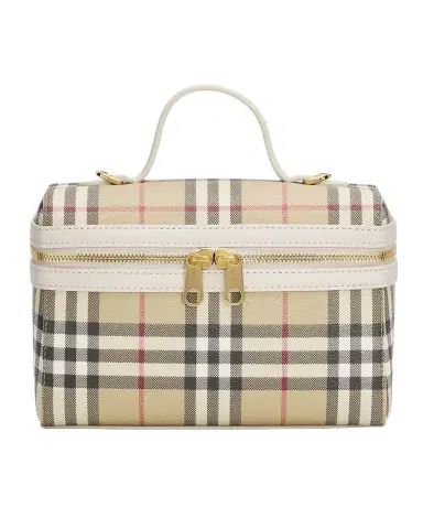 Burberry Check Leather Vanity Bag | Thumbnail 1 Burberry Check Leather Vanity Bag | Thumbnail 1