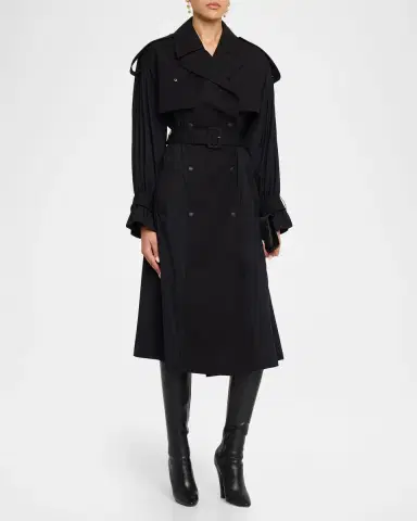Mackage Zonomi Double-Breasted Twill Trench Coat | Thumbnail 4 Mackage Zonomi Double-Breasted Twill Trench Coat | Thumbnail 4