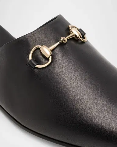 Gucci Men's Lucy Horsebit Nappa Leather Mules | Thumbnail 5 Gucci Men's Lucy Horsebit Nappa Leather Mules | Thumbnail 5