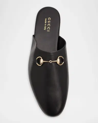 Gucci Men's Lucy Horsebit Nappa Leather Mules | Thumbnail 6 Gucci Men's Lucy Horsebit Nappa Leather Mules | Thumbnail 6