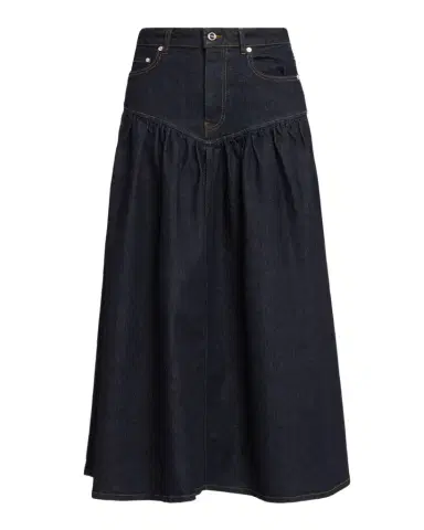 Ganni Stretch Denim Midi Skirt | Thumbnail 1 Ganni Stretch Denim Midi Skirt | Thumbnail 1