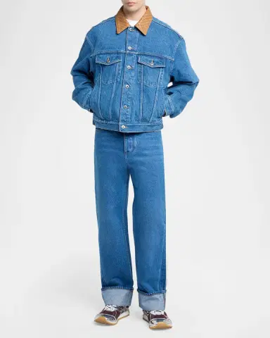Bottega Veneta Men's Turn-Up Cuff Straight-Leg Jeans | Thumbnail 2 Bottega Veneta Men's Turn-Up Cuff Straight-Leg Jeans | Thumbnail 2