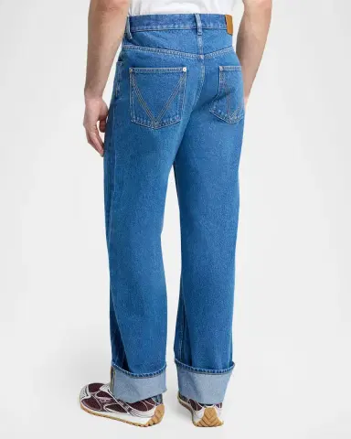 Bottega Veneta Men's Turn-Up Cuff Straight-Leg Jeans | Thumbnail 3 Bottega Veneta Men's Turn-Up Cuff Straight-Leg Jeans | Thumbnail 3