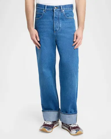 Bottega Veneta Men's Turn-Up Cuff Straight-Leg Jeans | Thumbnail 4 Bottega Veneta Men's Turn-Up Cuff Straight-Leg Jeans | Thumbnail 4