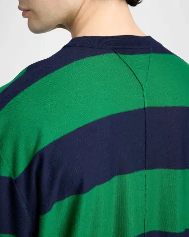Bottega Veneta en 's Cashmere Wide-Stripe Oversized Crewneck T-Shirt | Thumbnail 5 Bottega Veneta en 's Cashmere Wide-Stripe Oversized Crewneck T-Shirt | Thumbnail 5