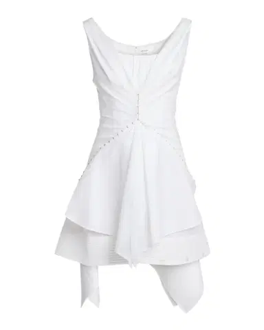 Alexander McQueen Striped Cotton Cinched Handkerchief Mini Dress | Thumbnail 1 Alexander McQueen Striped Cotton Cinched Handkerchief Mini Dress | Thumbnail 1