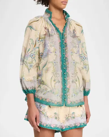Zimmermann Indra Billow Blouse | Thumbnail 4 Zimmermann Indra Billow Blouse | Thumbnail 4