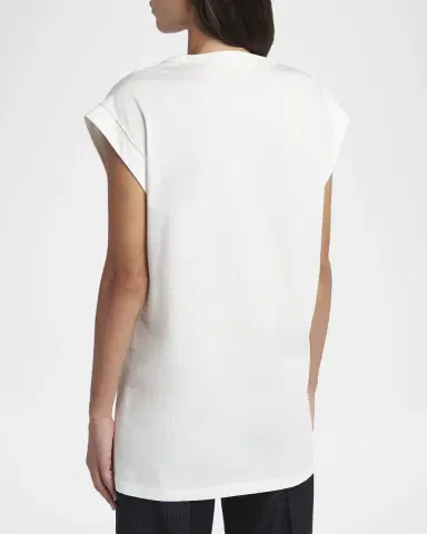 Alexander McQueen Frogging Embroidered Cotton T-Shirt | Thumbnail 3 Alexander McQueen Frogging Embroidered Cotton T-Shirt | Thumbnail 3