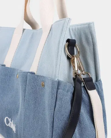 Chloé Cotton Denim Changing Bag | Thumbnail 5 Chloé Cotton Denim Changing Bag | Thumbnail 5
