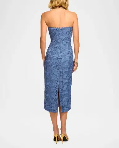 Ramy Brook Tessa Strapless Floral Lace Midi Dress | Thumbnail 3 Ramy Brook Tessa Strapless Floral Lace Midi Dress | Thumbnail 3