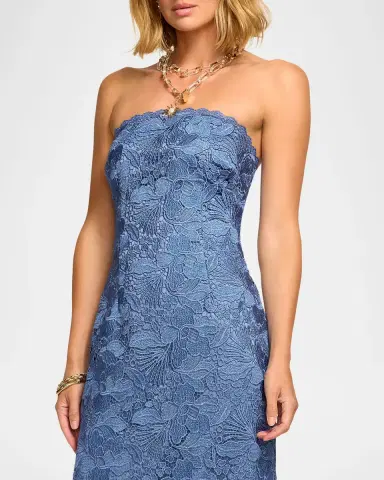 Ramy Brook Tessa Strapless Floral Lace Midi Dress | Thumbnail 4 Ramy Brook Tessa Strapless Floral Lace Midi Dress | Thumbnail 4