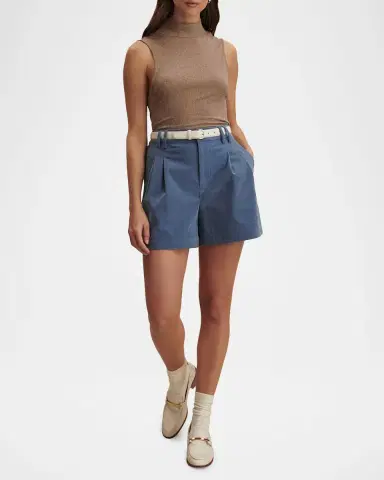 Varley Jorden Pleated Corduroy High-Rise Shorts | Thumbnail 2 Varley Jorden Pleated Corduroy High-Rise Shorts | Thumbnail 2