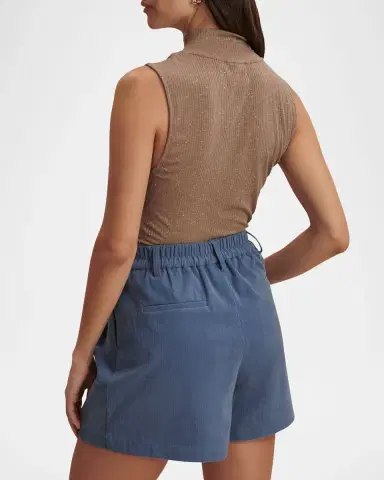 Varley Jorden Pleated Corduroy High-Rise Shorts | Thumbnail 3 Varley Jorden Pleated Corduroy High-Rise Shorts | Thumbnail 3