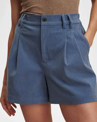 Varley Jorden Pleated Corduroy High-Rise Shorts | Thumbnail 5 Varley Jorden Pleated Corduroy High-Rise Shorts | Thumbnail 5