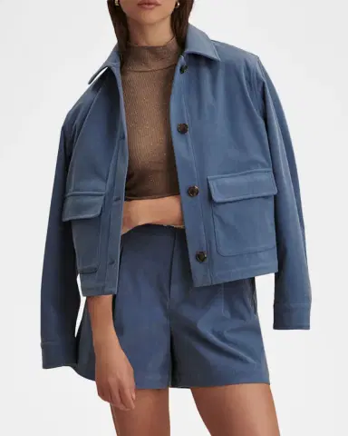 Varley Jorden Pleated Corduroy High-Rise Shorts | Thumbnail 7 Varley Jorden Pleated Corduroy High-Rise Shorts | Thumbnail 7