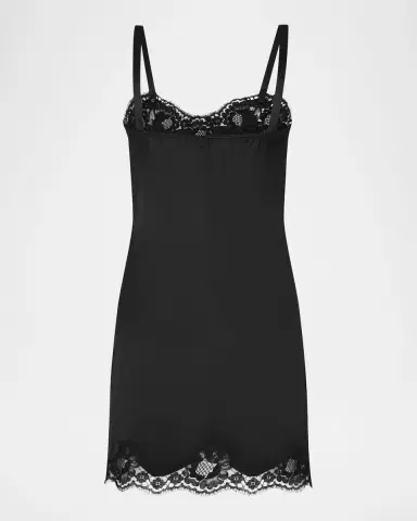 Dolce & Gabbana Lace-Trim Silk Satin Slip | Thumbnail 2 Dolce & Gabbana Lace-Trim Silk Satin Slip | Thumbnail 2