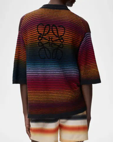 LOEWE x Paula's Ibiza Men's Multi-Stripe Knit Shirt | Thumbnail 2 LOEWE x Paula's Ibiza Men's Multi-Stripe Knit Shirt | Thumbnail 2