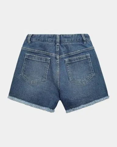 Chloé Girl 's Charm Embellished Denim Shorts, 4-14 | Thumbnail 2 Chloé Girl 's Charm Embellished Denim Shorts, 4-14 | Thumbnail 2