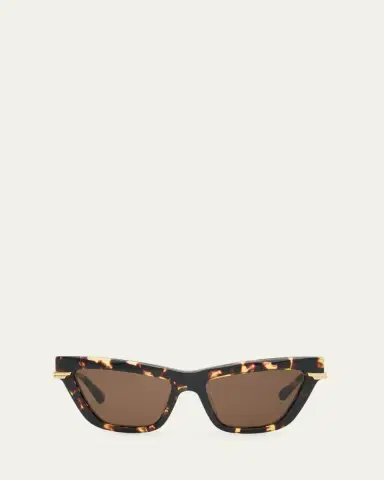Bottega Veneta Logo Mixed-Media Cat-Eye Sunglasses | Thumbnail 3 Bottega Veneta Logo Mixed-Media Cat-Eye Sunglasses | Thumbnail 3