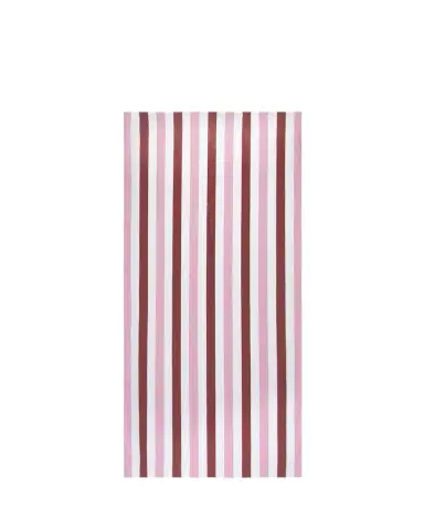 SUMMERILL & BISHOP Raspberry/Rose Pink Stripe Linen Tablecloth, 65" x 98" | Thumbnail 1 SUMMERILL & BISHOP Raspberry/Rose Pink Stripe Linen Tablecloth, 65" x 98" | Thumbnail 1
