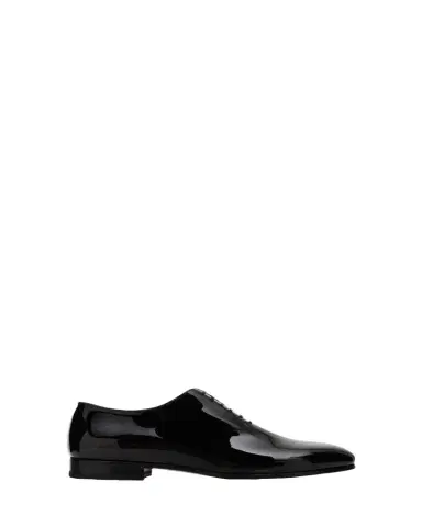 Ferragamo Men's Astro Francesina Patent Leather Oxfords | Thumbnail 1 Ferragamo Men's Astro Francesina Patent Leather Oxfords | Thumbnail 1