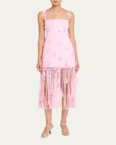 Simkhai Juliana Floral Fringe Midi Dress | Thumbnail 2 Simkhai Juliana Floral Fringe Midi Dress | Thumbnail 2
