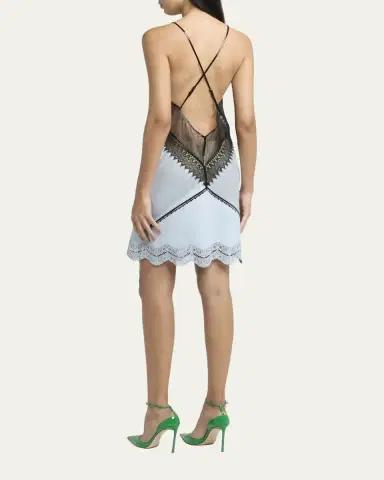 Tom Ford Backless Lace & Leather Mesh Mini Dress | Thumbnail 3 Tom Ford Backless Lace & Leather Mesh Mini Dress | Thumbnail 3