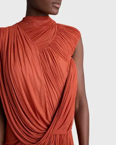 Balmain Draped Jersey Backless Mini Dress | Thumbnail 4 Balmain Draped Jersey Backless Mini Dress | Thumbnail 4