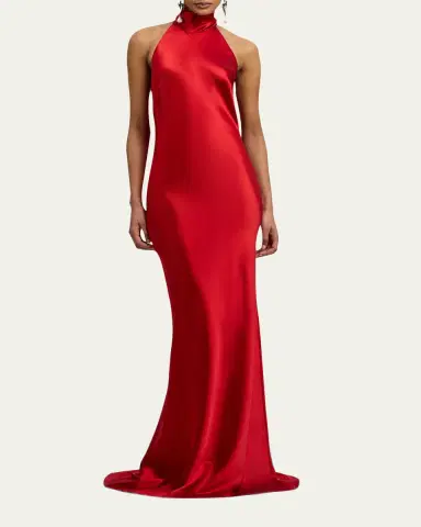 Ralph Lauren Collection Chilton Stretch Satin Evening Dress | Thumbnail 2 Ralph Lauren Collection Chilton Stretch Satin Evening Dress | Thumbnail 2