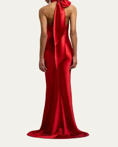 Ralph Lauren Collection Chilton Stretch Satin Evening Dress | Thumbnail 3 Ralph Lauren Collection Chilton Stretch Satin Evening Dress | Thumbnail 3