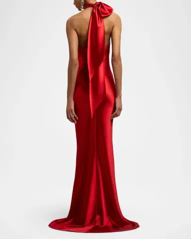 Ralph Lauren Collection Chilton Stretch Satin Evening Dress | Thumbnail 7 Ralph Lauren Collection Chilton Stretch Satin Evening Dress | Thumbnail 7