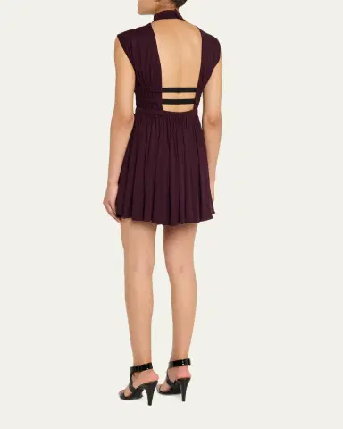 Alaïa Mock-Neck Waist-Cutout Jersey Backless Mini Dress | Thumbnail 11 Alaïa Mock-Neck Waist-Cutout Jersey Backless Mini Dress | Thumbnail 11