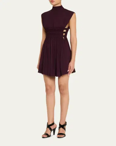 Alaïa Mock-Neck Waist-Cutout Jersey Backless Mini Dress | Thumbnail 12 Alaïa Mock-Neck Waist-Cutout Jersey Backless Mini Dress | Thumbnail 12